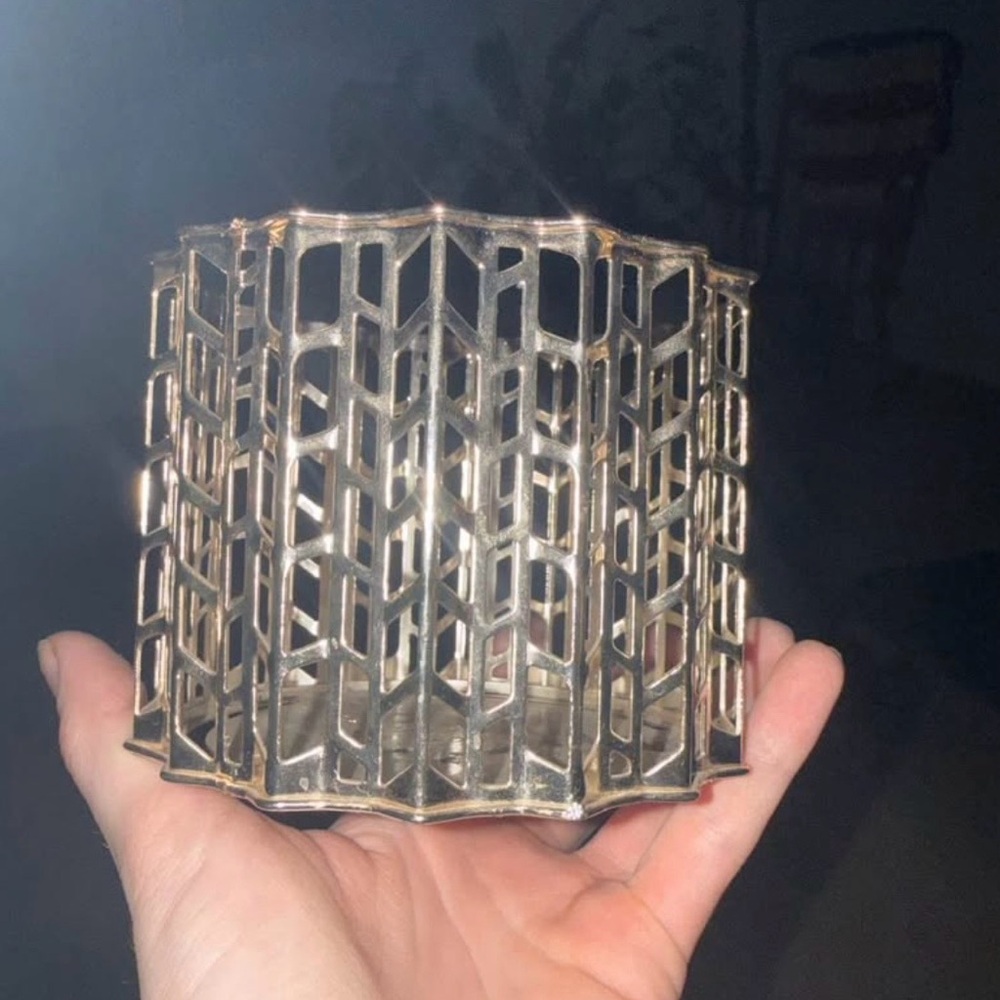 Bath & Body Works Gold Decorative Metal Candle Holder